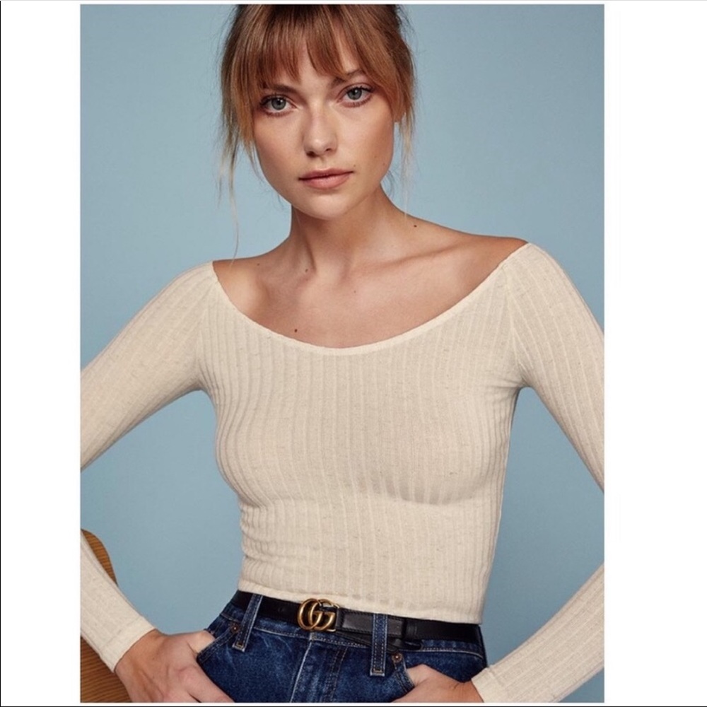 Reformation Layne Top in Natural